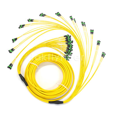 Amphenol angepasst 288 Fasern 0,35 dB Max Insertion Verlust Singlemode OS2 MPO Stammkabel für Rechenzentrum
