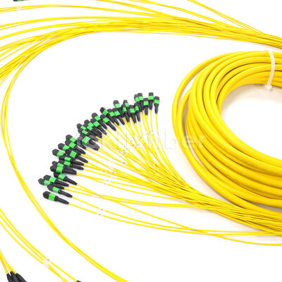 High-density Optical Network Customized 12F MPO Trunk Cable, 12-576 Fibers, Single Mode (OS2), 0.35dB Max 