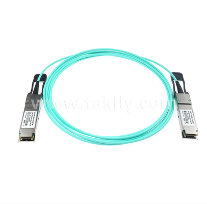 100G QSFP28 Aktives Optisches Kabel (AOC) – 4×25G, bis zu 104 Gbit/s, 3-70 m, VCSEL-Array, geringer Stromverbrauch <3,5 W, QSFP28 zu QSFP28