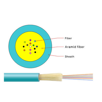 Millimeter Mini-12 des Kern-OM4 bloßes Lichtwellenleiter-Aqua 50/125 Faser-des Kabel-LSZH