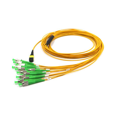 FC APC zu MTP 12 Faser Breakout-Kabel G657A1 0,3dB geringe Verluste