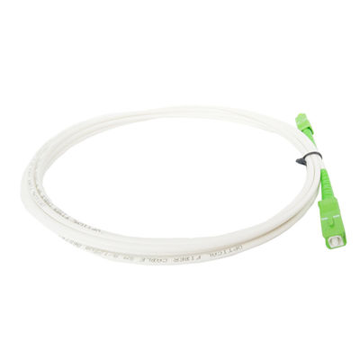Faser PVCs weißes Optik-Patchcord G657B3 verbiegendes Sc-Einmodenfaser-AntiLichtleiterkabel