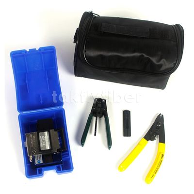 4-In-1 FTTH Faser-Optikwerkzeug-Kit With Fiber Optic Cleaver-Arbeitswalze