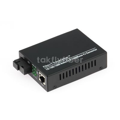 Ethernet-Faser-Medien-Konverter-Monomode- 1000Mbps RJ45 80km