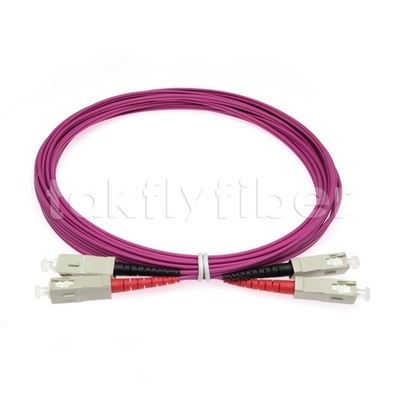Faser-Optikflecken-Kabel LSZH Violet Jacket des Duplex-OM4 Sc zu Sc 3.0mm 850nm
