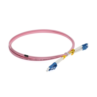 LC-LC G657A1 Singlemode Faser Optik-rosa Farbe 9/125um Patchcord