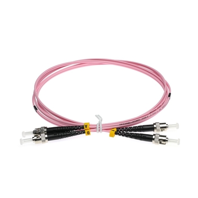 ST-ST Duplex G652D Faser-Verbindungskabel-rosa Farbe Inspektion LSZH