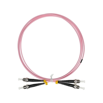 ST-ST Duplex G652D Faser-Verbindungskabel-rosa Farbe Inspektion LSZH