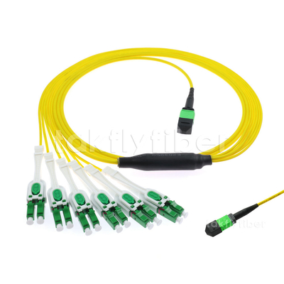 Optik-MPO MTP LC Uniboot Verbindungskabel-Singlemode LWL - Kabel 12 der Faser-für FTTX