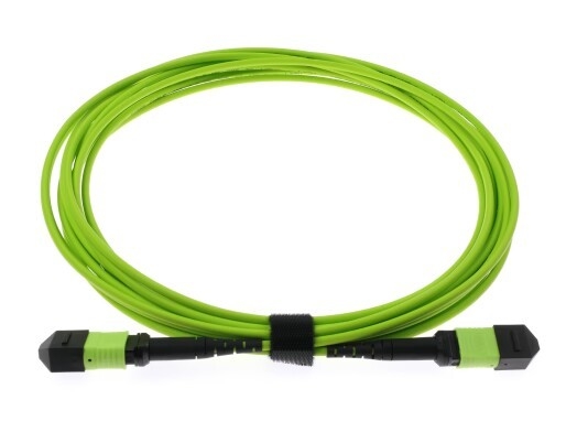 20 m Lime Green OM5 MPO/MTP Glasfaserkabel mit Zirkonia-Keramikanschluss
