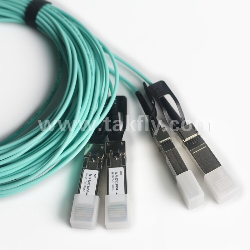 100 Gb/s QSFP28 bis 4x SFP28 Breakout Active Optical Cable AOC Cable Schnelle Datenübertragung
