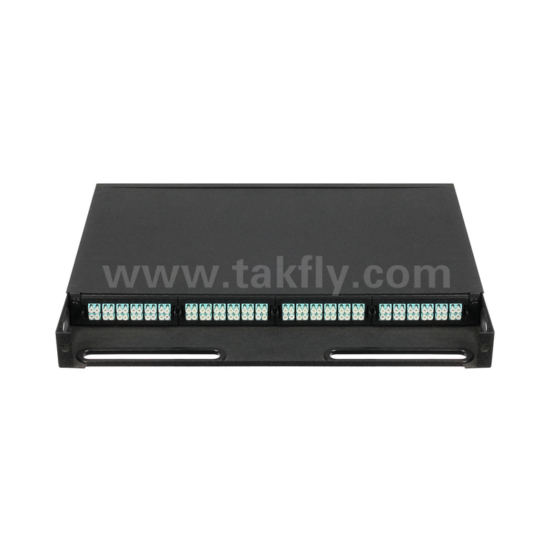 Black Fiber Optic MPO Cassette MTP Patch Panel Management für das Rechenzentrum FTTX