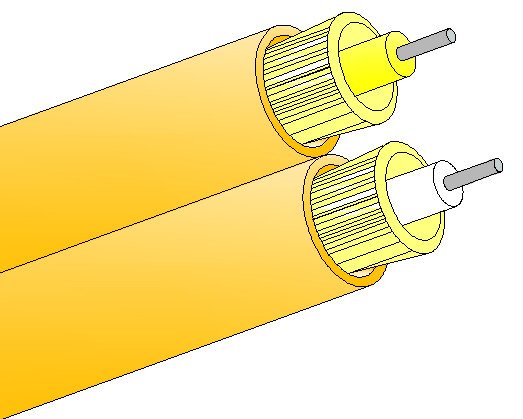Duplex 8 Glasfaserkabel mit geringer Dämpfung und SC FC ST LC MPO MU MTRJ D4 SMA-Anschlüsse
