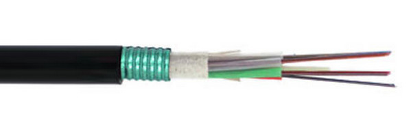 MDPE/HDPE-Gehäuse GYTA 2-144F Optisches Außenkabel mit Stahldraht-Zentrumverstärkung