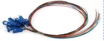 SC UPC 0,9mm 12 Farbfaser-Optik-Pigtail Simplex SM G652D 2M