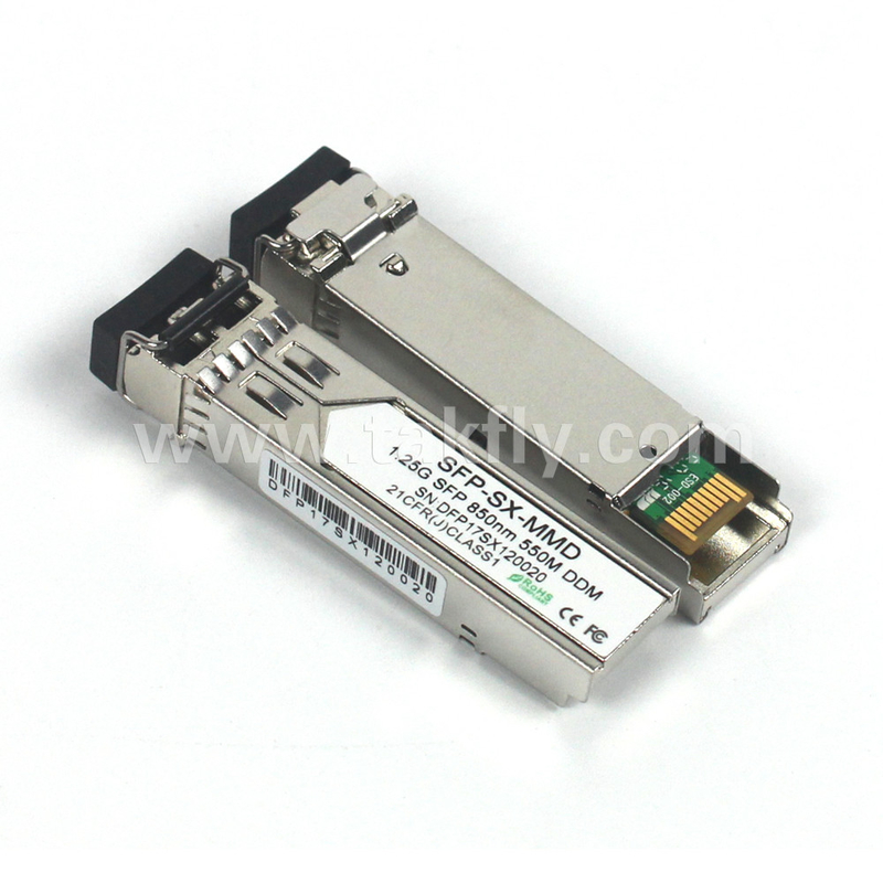 1.25G SFP 850NM 550M MMF DDM LC CISCO JUNIPER HUAWEI Kompatibles SFP-optisches Transceivermodul