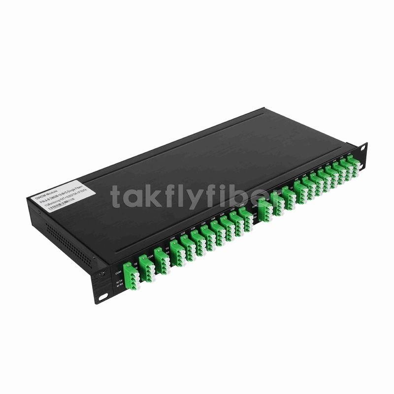 16CH DWDM MUX DEMUX mit Monitor- und Erweiterungsanschluss 1625nm OTDR und EDFA