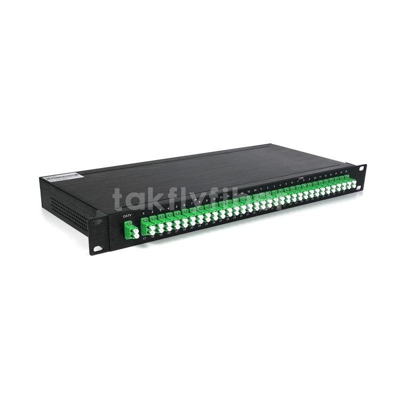 1x32 Glasfaser PLC Splitter CATV WDM mit IP in 1U 19 Zoll Rack Mount
