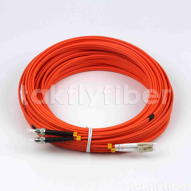 UPC MM Duplex Fiber Patch Cord 3,0 mm LSZH ST bis LC OM1 OM2 APC