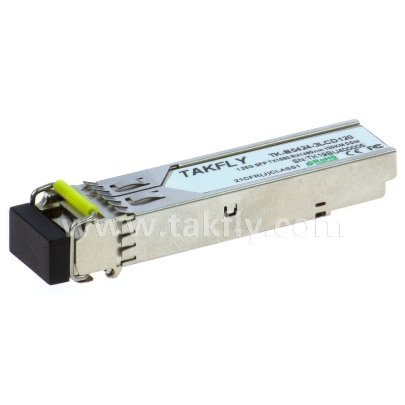 1.25G SFP BIDI OPTICAL TRANSCEIVER MODULE Tx1550/Rx1490nm 120KM SMF DDM LC CISCO JUNIPER HUAWEI Kompatibel mit dem Modul.25G SFP