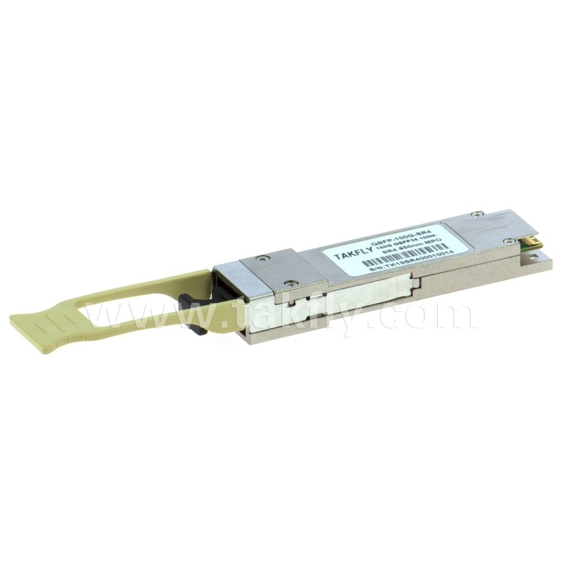 100 Gbps QSFP28 SR4 850nm 100m MPO mit DDM-Transceiver Bis zu 27.952 Gbps Datenrate pro Kanal