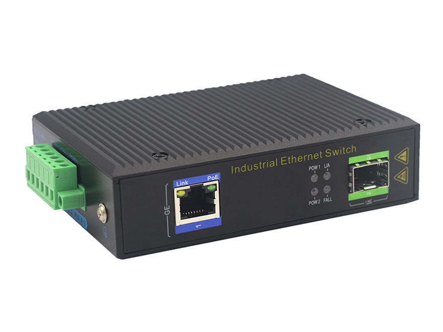 Industrieller Gigabit-POE-Switch mit 1 SFP-Port und DIN-Rail-Mounting