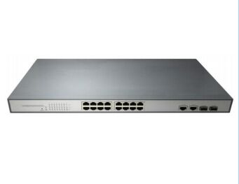 Hochdichter 16-Port-Gigabit-PoE-Netzwerk-Ethernet-Switch | Premium-Qualitätsprodukte DF-1.25G-16P-2E-2F