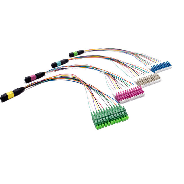 MPO MTP Männlich weiblich zu LC SC FC ST SM MM OM3 OM4 Glasfaserausfallkabel Glasfaserpatchcord/Optischfaserpatchkabel/Optischfaser Stammkabel/Optischfaserausfallkabel mit geringem Einfügungsverlust