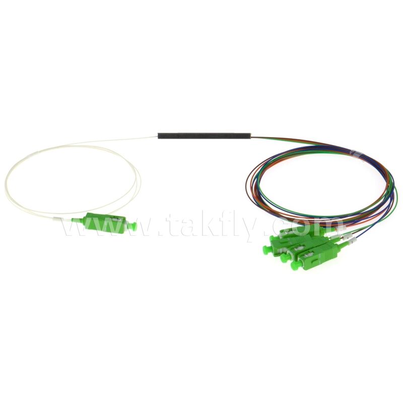 SPS-Splitter, 0,9 mm, farbige Ausgänge, Mini-Stahlrohr, SC-APC/UPC-Glasfaser für Rechenzentrum, Telekommunikation, FTTX