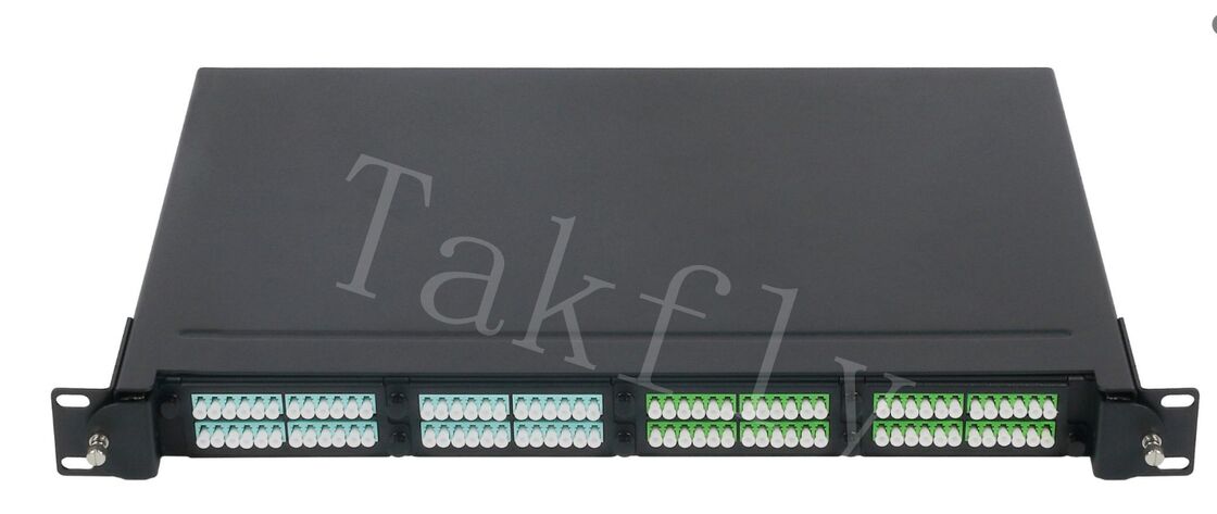 MPO/MTP-Faserverteilungs-Panel 1U Rack-Mount, vorverbundenes Kassettenmodul, 4 Schlitze, LC/MPO-Schnittstelle, für das Datencenter-Fasermanagement