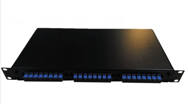 1U Front-Access Rackmount ODF with 2 Splice Trays and 12-48 Core Capacity