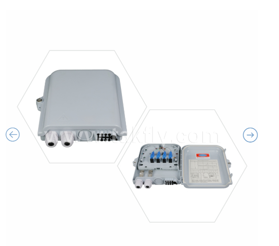 FTKS-1805-8E Endbox mit 8 PCS SC/UPC SM SX Adapter und vollständig installiertem Schwanz