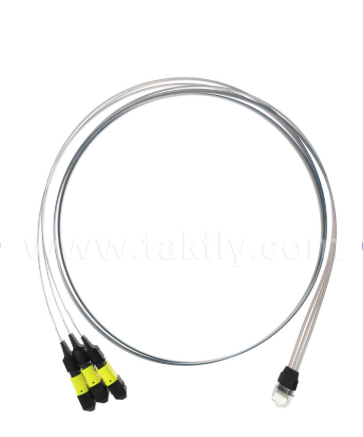 MTP 12CH×3 bis 36-Kanal-Faser-Array-Baugruppe – 3×12CH MTP-Anschlüsse an 36CH V-Groove FAU, geringe Einfügungsdämpfung, für 1,6T optische Transceiver und Co-Packaged Optics (CPO)