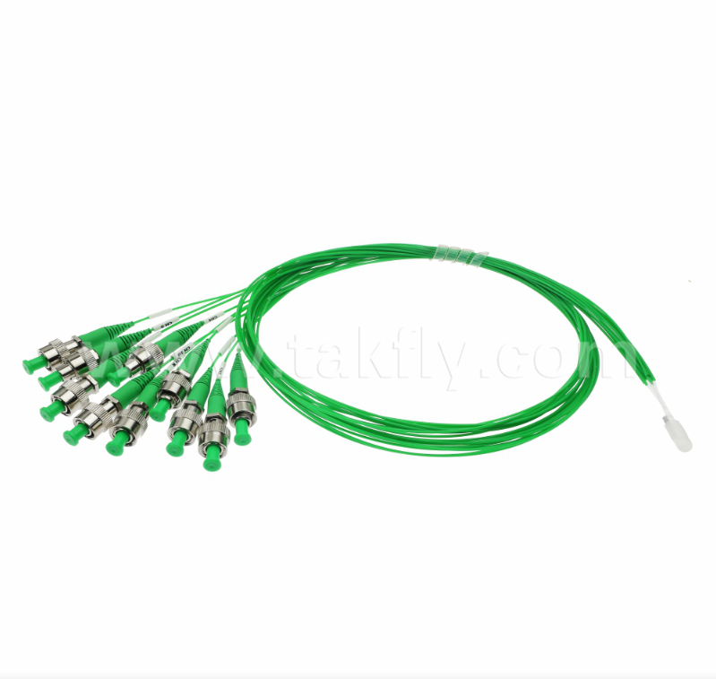 10-Kanal-Faser-Array mit 10 × FC/APC-Anschlüssen (FA 10CH bis FC/APC × 10CH Breakout-Ansammlung, hochpräzise V-Groove, geringe Rückspiegelung (≥ 60 dB),für Multi-Channel Optical Testing & Silicon Photonic