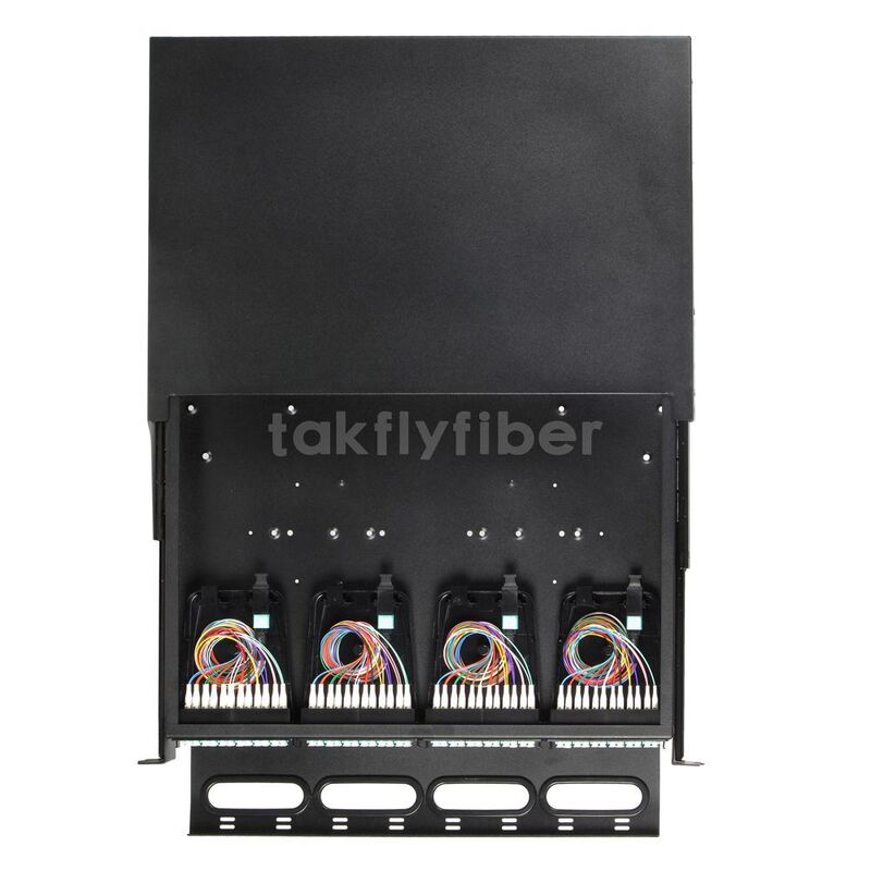Takfly 1U/2U verschiebbares Patchpanel – Plug-and-Play-MTP/MPO-auf-LC-Kassette mit hoher Dichte für bis zu 192 Fasern