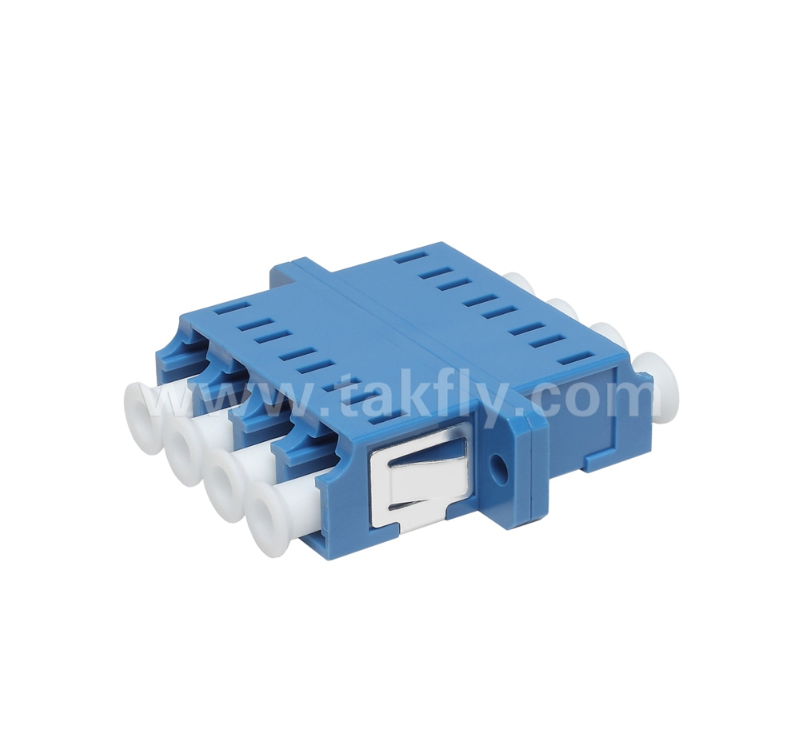 LC Quad-Fiber-Adapter 4× LC Duplex, platzsparendes Design für Kabel-zu-Kabel- und Kabel-zu-Geräte-Verbindung