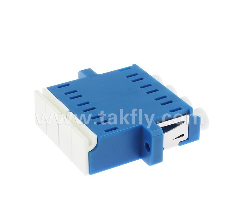 LC Quad Inner Shutter-Adapter – 4-in-1-LC-Duplex mit integriertem Shutter, UPC, schützt die Augen vor Glasfaserlasern, für Rechenzentrums- und Hochleistungs-Glasfaserverbindungen