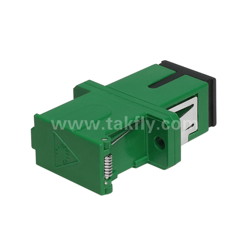 SC-Simplex-Adapter mit externer Abdeckung und seitlichem Verschluss – Staubdicht und Laser-Augenschutz, geringe Einfügungsdämpfung, für Rechenzentrums- und FTTx-Glasfaserverbindungen