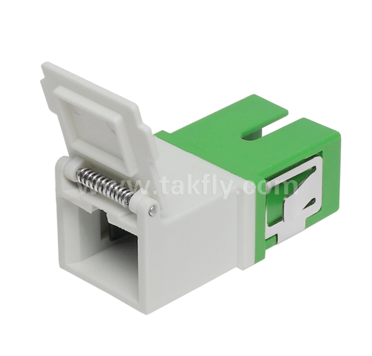 SC-Simplex-Adapter mit externer Abdeckung und Frontverschluss – Staubdicht und Laser-Augenschutz, geringe Einfügungsdämpfung, für Rechenzentrums- und FTTx-Glasfaserverbindungen