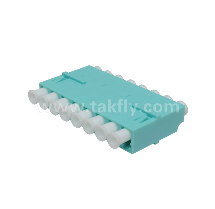 LC 8-Wege-Adapter 8 in 1 LC-Duplex, Hochdichte-Faser-Adapter, geringer Einsetzverlust, für Rechenzentrum und FTTx-Hochdichte-Patching