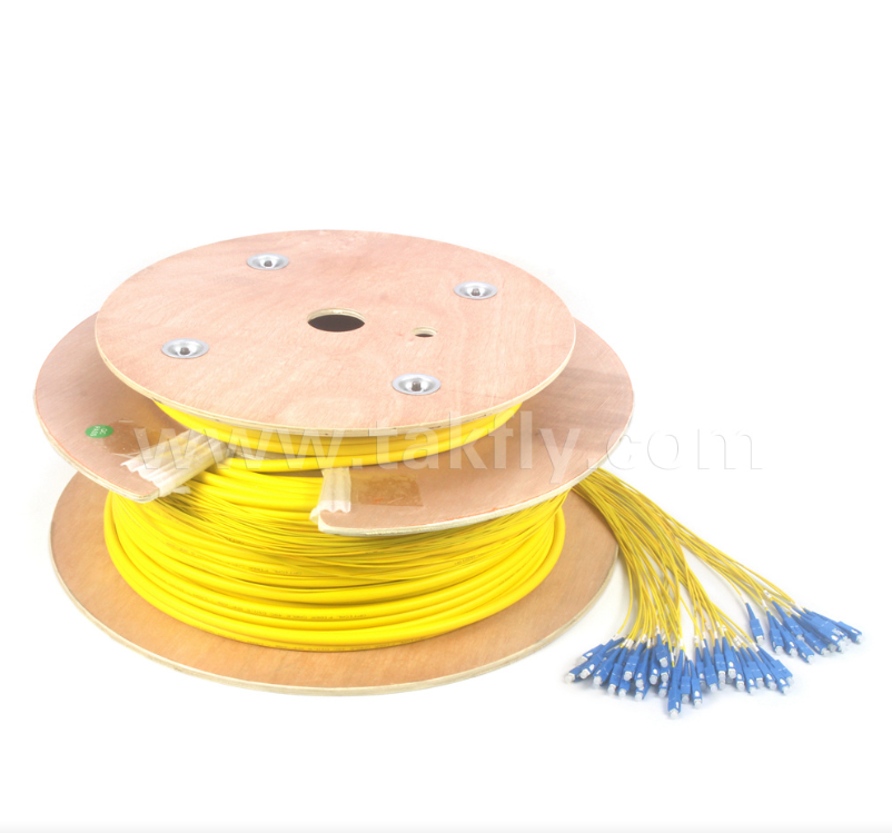 48-Kern-SC-SC-Vor-Termined Breakout Patch Cord ¢ Hochdichte, kundenspezifische Breakout-Konfigurationen (Bare Fiber / 0,9 mm / 2,0 mm / 3,0 mm), für Rechenzentrum und Indoor / Outdoor-Anwendungen