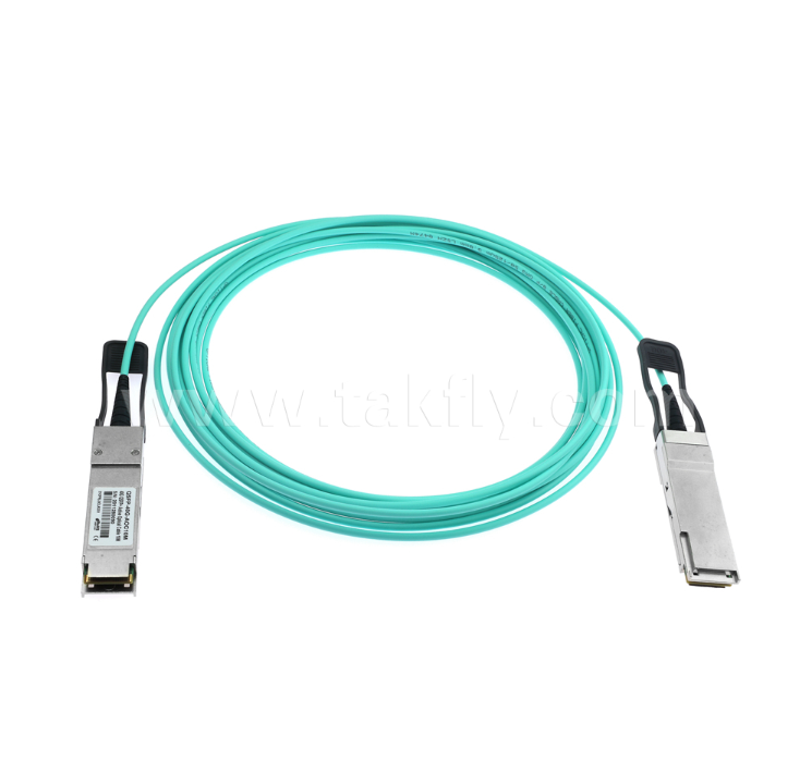 40G QSFP+ aktives optisches Kabel 4 Kanäle Full-Duplex, 11,3 Gbps pro Spur, geringe Leistung, Hot-Plug