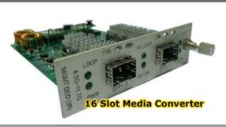 16-Slot-Medienkonverter-Chassis für Rackmontage